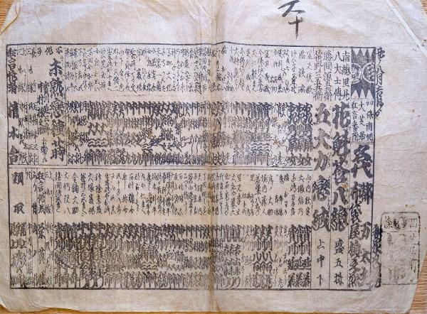 b□ 江戸時代 番付表 木版 月並初会 草野集 秋二十種 桧園梅明