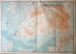 f23090805〇古地図 膠州湾攻圍戦局詳図 ドイツによる租借 第一次世界大戦 青島の戦 大阪毎日新聞社選定 大正３年〇和本古書古文書