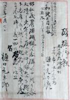 f23091102〇職猟御願書 和銃玉目 農隙職猟 山梨県南巨摩郡増穂村 郡長許可証印 明治１８年〇和本古書古文書