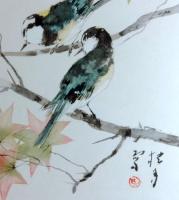 f23091113〇複製 色紙 松林桂月 紅葉 現代大家色紙１２ヶ月 大塚工芸社 昭和時代〇和本古書古文書