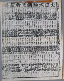 f230900214〇一枚刷り 浪花みやげ２編 大日本物識天狗１３編 ことば遊び しゃれ なぞ 判じ絵 見立番付 天保年間 塩屋喜兵衛板〇和本古書古文書