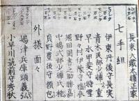f230900314〇一枚刷り 浪花みやげ第３編 豊臣勇士鑑 七手組 外様面々 御譜代面々 ことば遊び しゃれ なぞ 判じ絵 見立番付 天保年間 塩屋喜兵衛板〇和本古書古文書
