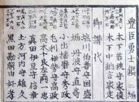 f230900316〇一枚刷り 浪花みやげ第３編 豊臣勇士鑑２編 御譜代 御目見得衆 ことば遊び しゃれ なぞ 判じ絵 見立番付 天保年間 塩屋喜兵衛板〇和本古書古文書