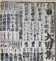 f230900417〇一枚刷り 浪花みやげ第４編 三ヶ津 三都 大相撲 古今関取 大男集  ことば遊び しゃれ なぞ 判じ絵 見立番付 天保年間 塩屋喜兵衛板〇和本古書古文書