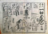 f23090009〇ディジタルPDF和本JPEG版 浪花みやげ第９編 ２５丁 ことば遊び しゃれ なぞ 判じ絵 見立番付 天保年間 塩屋喜兵衛板〇和本 古書 古文書