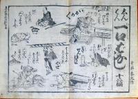 f23090009〇ディジタルPDF和本JPEG版 浪花みやげ第９編 ２５丁 ことば遊び しゃれ なぞ 判じ絵 見立番付 天保年間 塩屋喜兵衛板〇和本 古書 古文書