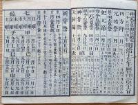 f23122321〇明治１７年 太陽暦 頒暦証付き〇和本古書古文書 
