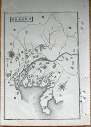 f23120037〇銅版画 日本合戦図 尾張美濃略図 織田信長 豊臣秀吉 徳川家康 日本外史 明治初年 １枚〇和本古書古文書
