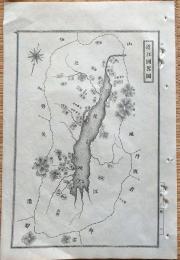 f23120038〇銅版画 日本合戦図 近江略図 織田信長 浅井長政 朝倉義景  日本外史 明治初年 １枚〇和本古書古文書