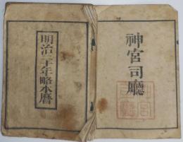 n24010110○明治２０年略本暦　神宮司庁　〇和本古書古文書