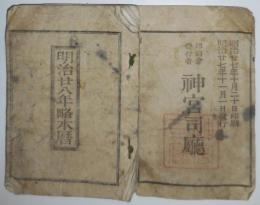 n24010606○「明治２８年 略本暦」　印刷兼発行:神宮司庁　〇和本古書古文書
