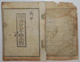 n24010608○「明治２９年 略本暦」　印刷兼発行:神宮司庁　〇和本古書古文書
