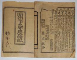 n24011111○暦(こよみ)「明治３９年 農商記」　著作印刷兼発行:奈良県 奥田直吉　○和本古書古文書

