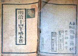 f24011015〇明治暦 太陽略歴 頒暦証付 明治１４年〇和本古書古文書