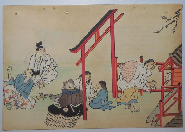 【真作】陶板　やきもの作り 風俗絵図　職人の営みと工房風景を描く一枚　W146 真作】陶板 やきもの作り 風俗絵図 職人の営みと工房風景を描く