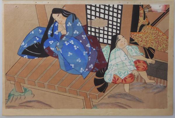 戦争絵 倭寇来襲図 風俗 探れる 彩色木版画 烽火台