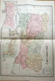 f24020004〇復刻 秋田県管内全図 日本地図選集 明治２７年 大日本管轄分地図  昭和４３年〇和本古書古文書