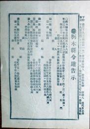 N24031006○栃木県令達告示 明治31年○県歳入歳出追加予算書 伝染病予防費○西ヶ原蚕業試験場卒業生-林良太郎を蚕種検査員に任命 栃木県知事萩野左門○発行:下野新聞・旭香社○和本古書古文書