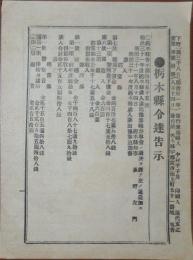 N24031009○栃木県令達告示 明治31年○歳入歳出予算追加書 歳入国庫下渡金警察費 歳出警察費俸給諸給庁費 栃木県知事萩野左門○発行:下野新聞・旭香社○和本古書古文書
