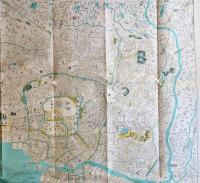 J24032208〇復刻版 江戸古地図 安政江戸近郊図 安政府郷御江戸絵図 安政４年 古地図史料出版株式会社 カバー及び解説付〇和本古書古文書