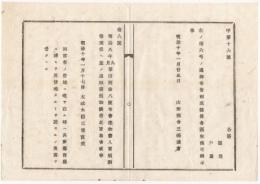 N18020922○太政官布告 明治10年○建物書入質規則 第2条へ但書追加 官有の借地に建て在る時は所属官庁に貸地を証する奥書を受くべし 太政大臣三条実美 山形県 ○和本古書古文書
