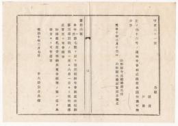 N18020930○太政官布告 明治10年○本年第7号布告「売薬規則」 第3章罰則規定に付 来る10年6月1日より施行 右大臣岩倉具視 山形県 ○和本古書古文書
