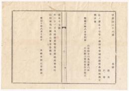 N18021721○太政官布告 明治10年○来る8月21日内国勧業博覧会開場式に臨御 （明治10年8月21日開場式）太政大臣三条実美 山形県 ○和本古書古文書
