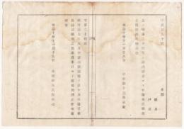 N18031619○内務省布達 明治10年○長崎司薬場 11月19日開場 (国立の輸入薬品検査機関) 内務卿大久保利通 山形県 ○和本古書古文書

