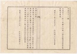 N18032211○内務省布達 明治11年○新潟県頚城郡樽本村(現妙高市)と 長野県水内郡古海村(現上水内郡信濃町) との境界確定 内務卿伊藤博文 山形県 ○和本古書古文書
