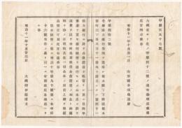N18032618○大蔵省布達 明治11年○第四十一国立銀行設立 栃木県栃木倭町(現栃木市) 現みずほ銀行の前身の一つ 大蔵卿 伊藤博文 長野県 和本 古書 古文書
