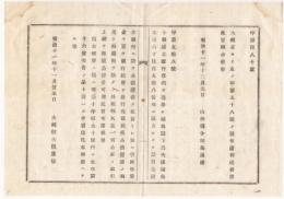 N18032629○大蔵省布達 明治11年○第百七国立銀行設立 福島県信夫郡福島本通(現福島市) 昭和8年破産 大蔵卿大隈重信 山形県 ○和本古書古文書
