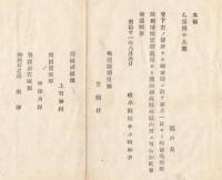 N18040934○岐阜県布達明治11年○県下4ヶ所の郵便局で郵便為替*取扱開始 羽栗郡笠松村(現羽島郡笠松町)武儀郡上有知村(現美濃市)恵那郡中津川村(現中津川市) 吉城郡神岡村舩津(現飛騨市神岡町) 岐阜県○和本古書古文書
