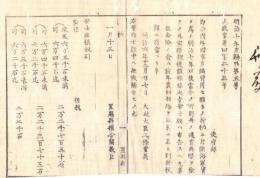 N18080809○太政官布告 明治7年○華士族禄税則・家禄税制定 明治7年以後実施 別冊家禄高別禄税額表 太政大臣 置賜県(山形県)○和本古書古文書
