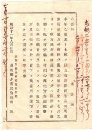 N18082102○明治布告布達 明治11年○生糸改所并出張所分轄表 改所(検査所)は長野小諸上田松代須坂中野6カ所 提糸(さげいと)造総て検査 長野県 ○和本古書古文書

