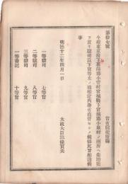 N18090137○明治布告布達 明治12年○集治監2カ所設置 東京府小菅村、宮城県小泉村の2ヵ所 獄司以下官等を定め内務省直轄 太上大臣 ○和本古書古文書
