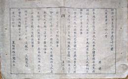F19081915〇明治政府布告 地方管轄交渉の人民申合諸会社設立免許願出之儀 明治６年 置賜県 山形県〇和本古書古文書  
