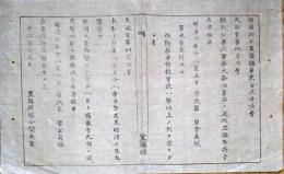 F19081921〇明治政府布告 徴兵令 第九条但し書き 改正 太陽暦中 醍醐天皇御祭日 明治６年 置賜県 山形県〇和本古書古文書  