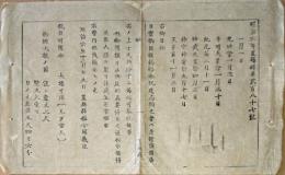 F19082101〇明治政府布告 祝日 日章御国旗掲揚奉祝 大中小 旗寸法  明治６年 置賜県 山形県〇和本古書古文書 