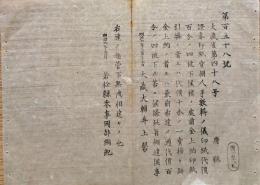 F19082610〇明治政府布告 證券印紙売捌人手数料之儀 印紙代 明治６年 若松県 福島県〇和本古書古文書 