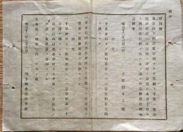 F19013102〇公文書 布告布達 両国電信局 千葉へ電線架設落成 開局音信料 １丁 明治１２年 工部卿 井上馨 埼玉県 和紙活版刷 〇和本古書古文書
