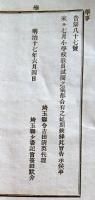 F19021605〇公文書 布告布達 小学校教員試問の儀 延期 １丁 明治１７年 埼玉県  和紙活版印刷  〇和本古書古文書