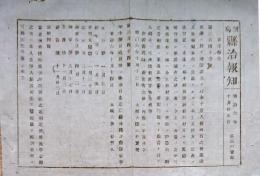 F19072407〇明治政府布告布達 旧藩に於いて郷印證文を以 金子借用 年中祭日祝日の休暇 太政大臣 三條実美 明治６年 新潟 県治報知〇和本古書古文書