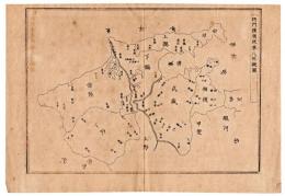 N24070102○銅版画 日本合戦図古戦場 将門横領坂東八州概図 日本外史 明治初年 １枚〇和本古書古文書

