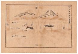 N24070114○銅版画 日本合戦図古戦場 河内国葛井寺合戦図(藤井寺合戦) 楠木正行・細川顕氏 日本外史 明治初年 １枚〇和本古書古文書
