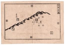 N24070122銅版画 日本合戦図 河越合戦図 1546年武蔵国河越城（埼玉県川越市）北条氏康と上杉憲政朝定の戦い 日本外史 明治初年〇和本古書古文書
