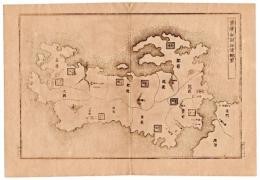 N24070136〇銅版画 日本合戦図(古戦場概図) 薩摩征伐沿途概図 九州平定 豊臣秀吉が島津義久ら九州諸将を降伏させた 日本外史 明治初年 〇和本古書古文書

