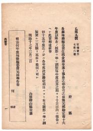 N24070509○明治布告布達 ○地籍編纂費元払報告及び雛形 ○土地処分府県へ委任条件中7項目追加 ○明治17年 内務卿山県有朋○和本古書古文書
