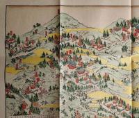 f23030813〇復刻 古地図 比叡山延暦寺略絵図 江戸後期 江戸時代日本勝景路程絵図集 昭和52年〇和本古書古文書