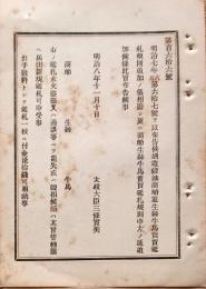F19083105〇明治政府布告 酒造絞油商船並びに生糸牛馬売買鑑札規則 太政大臣 三條実美 明治８年〇和本古書古文書 
