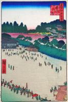 f24080009〇名所江戸百景 彩色木版画 浮世絵 歌川広重 筋違内八ツ小路  複刻昭和年代〇和本古書古文書